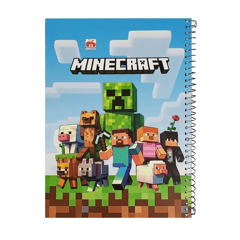 دفتر نقاشی 60 برگ آلما مدل کارتونی طرح ماینکرفت کد 7664