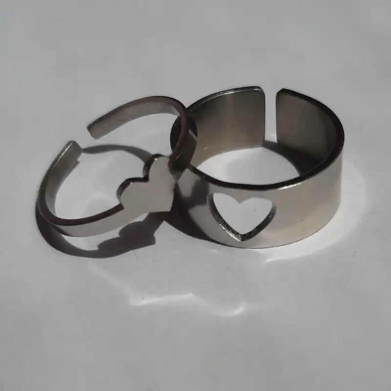 ست انگشتر زنانه و مردانه مدل قلب دوستی