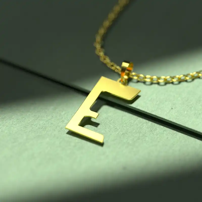 گردنبند طلا 18 عیار زنانه مدوپد مدل حرف E کد H3-1-1265