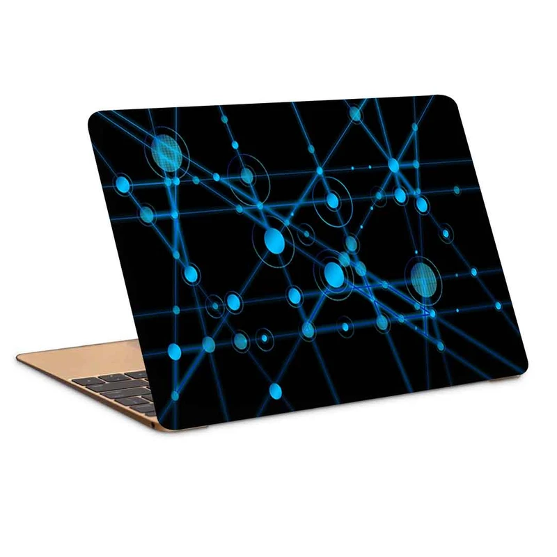 استیکر لپ تاپ طرح circles lines connections کد P-733مناسب برای لپ تاپ 15.6 اینچ
