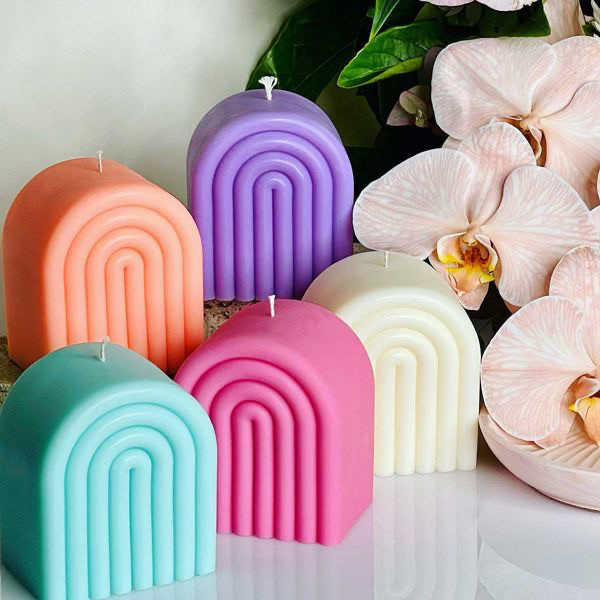 قالب شمع مدل رنگین کمان 2 طرفه