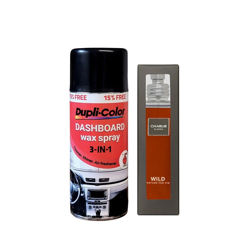 اسپری پولیش و خوشبوکننده داشبورد دوپلی کالر مدل crush wild حجم 400 میلی لیتر مجموعه 2 عددی
