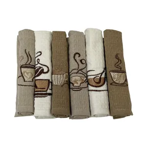   دستمال آشپزخانه ربکا هوم کالکشن مدل cofee1 مجموعه 6 عددی