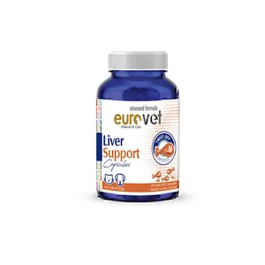 قرص مکمل تقویت کننده کبد حیوانات یوروپت مدل Eurovet Liver Support بسته ۶۰ عددی
