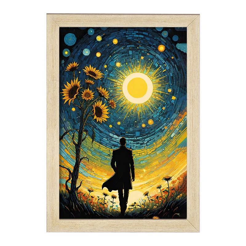 تابلو خندالو مدل مزرعه آفتابگردان کد F5091