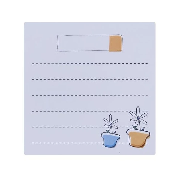 کاغذ یادداشت چسب دار مدل ژیبو کد 980 سایز 7.5*7.5 سانتی متر بسته 50 عددی