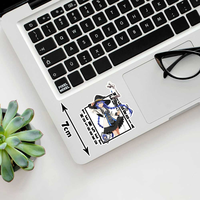 استیکر لپ تاپ پیکسل میکسل مدل انیمه mushoku tensei مجموعه 3 عددی