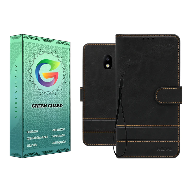 کیف کلاسوری گرین گارد مدل GGFox مناسب برای گوشی موبایل سامسونگ Galaxy J7 Pro به همراه بندآویز