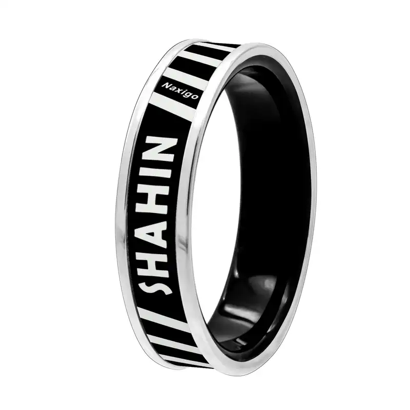 انگشتر ناکسیگو مدل شب تاب طرح شاهین کد RB15891