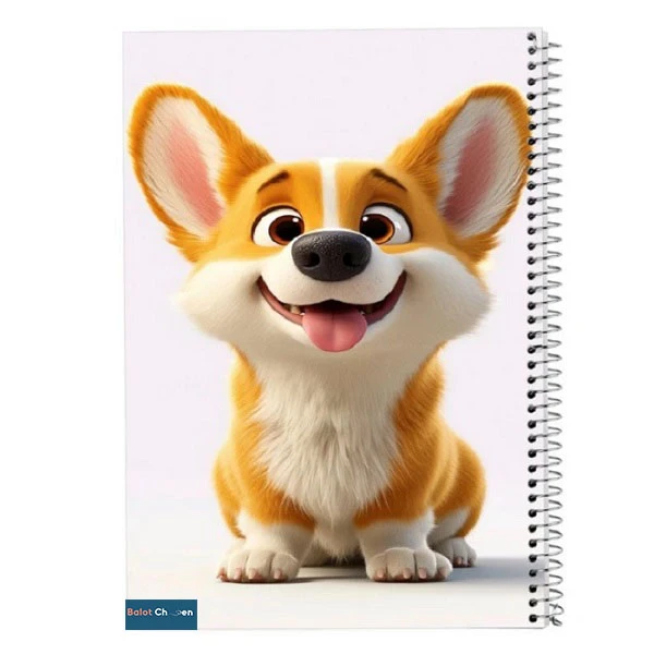 دفتر نقاشی 60 برگ بلوط چین مدل سگ گوگولی کدA4-N60-SGYB444