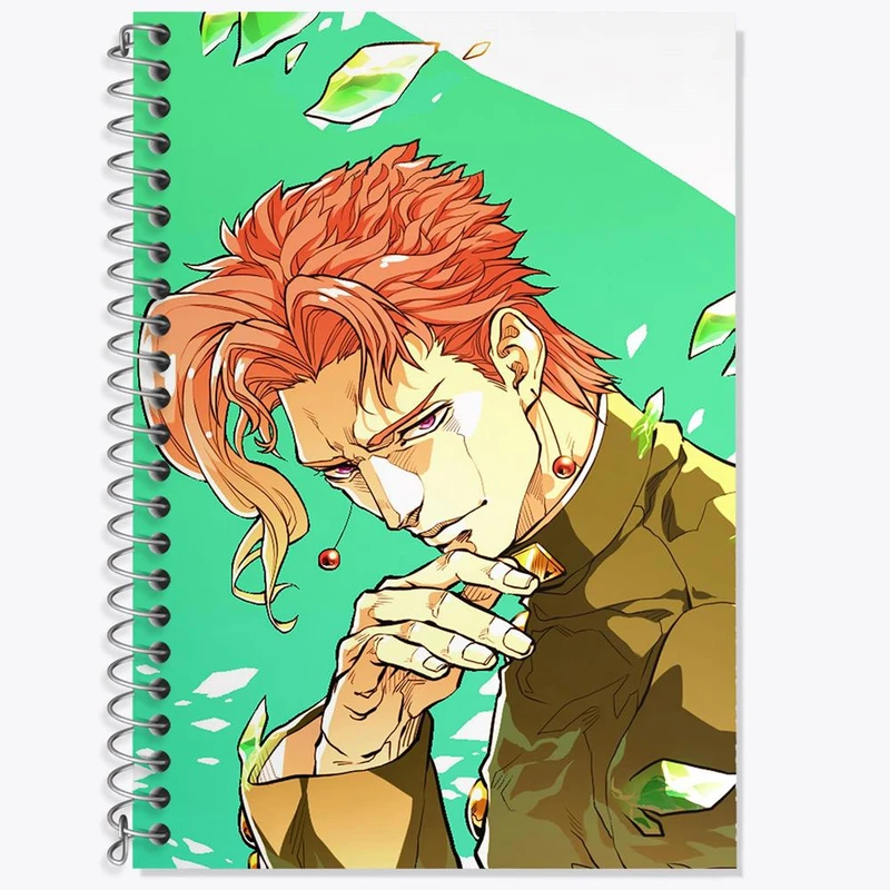 دفتر زبان 50 برگ خندالو مدل دو خط طرح کاکایون انیمه جوجو Jojo کد 11516