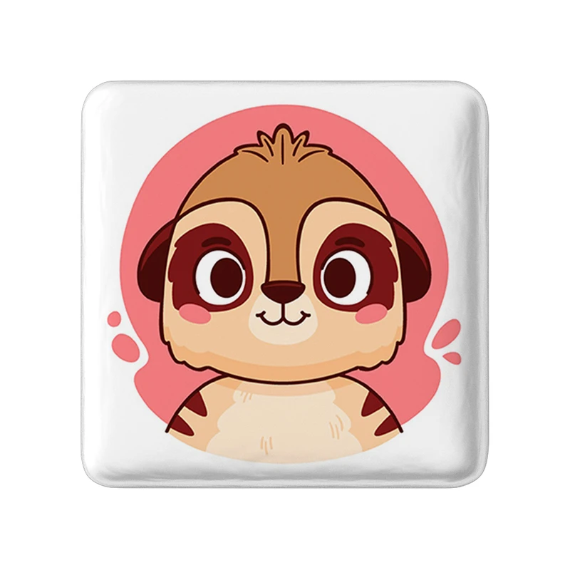 مگنت خندالو طرح میرکت حیوانات بامزه مدل مربعی کد 37137