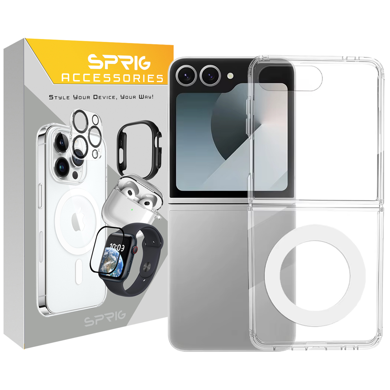 قیمت روز کاور اسپریگ مدل Clear Magsafe مناسب برای گوشی موبایل سامسونگ Galaxy Z Flip 7 خرید