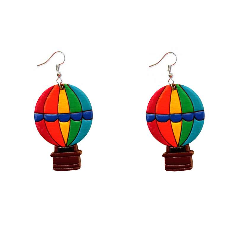 گوشواره دخترانه مدل بالون رنگارنگ کد 1