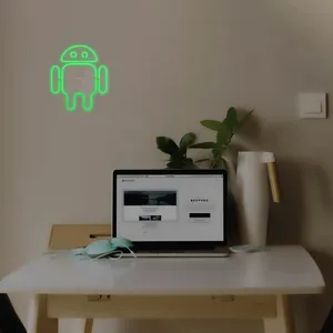 چراغ دیواری نئون دیزاین طرح Android-Logo_GR