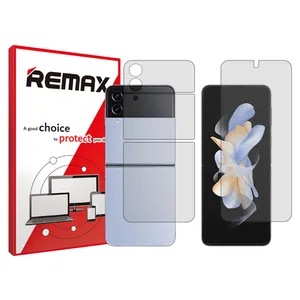 Remax HyGEL transparent display screen protector suitable for Samsung Galaxy ZFlip4 mobile phones along with the back of the phone
