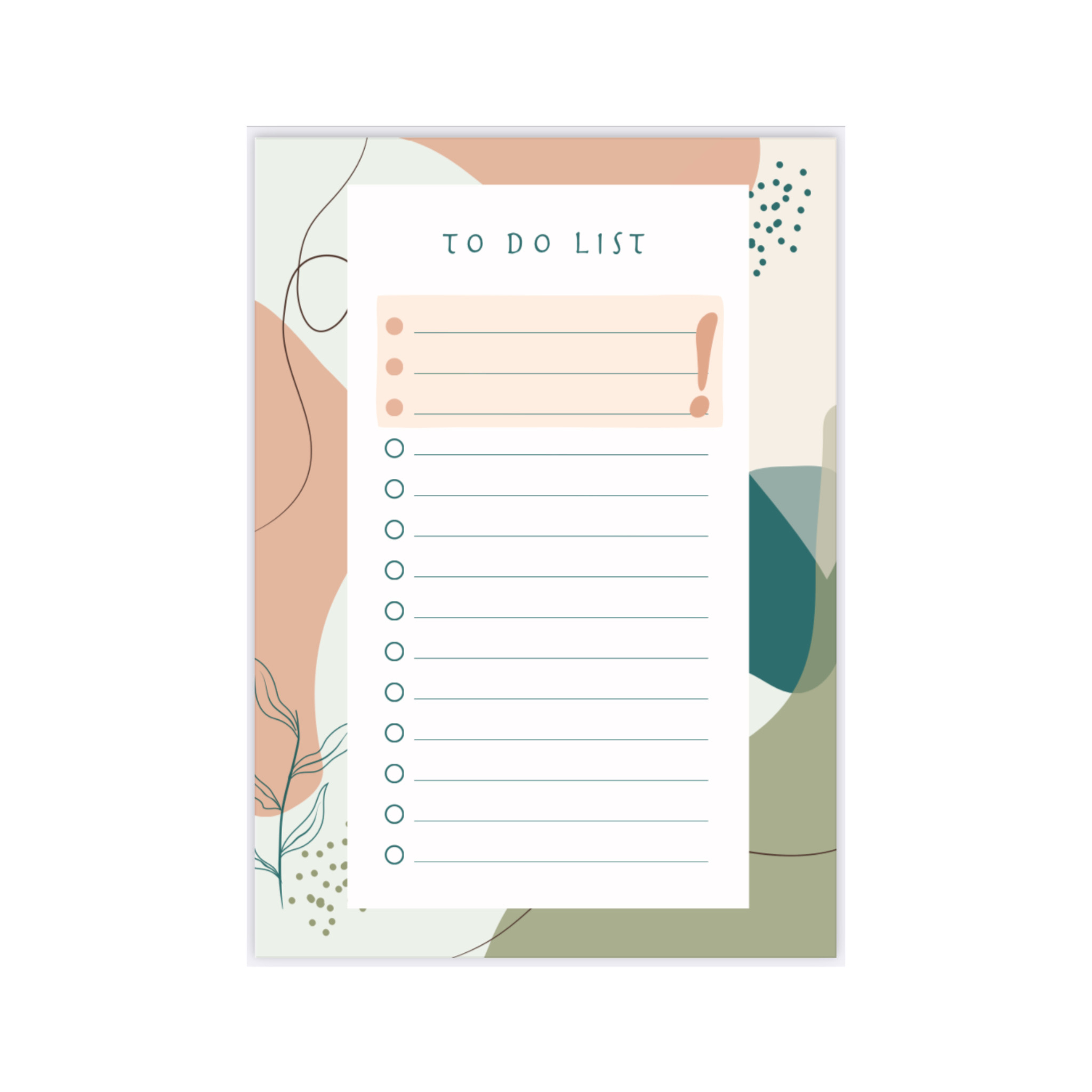 کاغذ یادداشت مدل to do list طرح مدرن