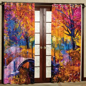 پرده مدل گل دار مخمل پانچی کد 1396 سایز 140x280 سانتی متر