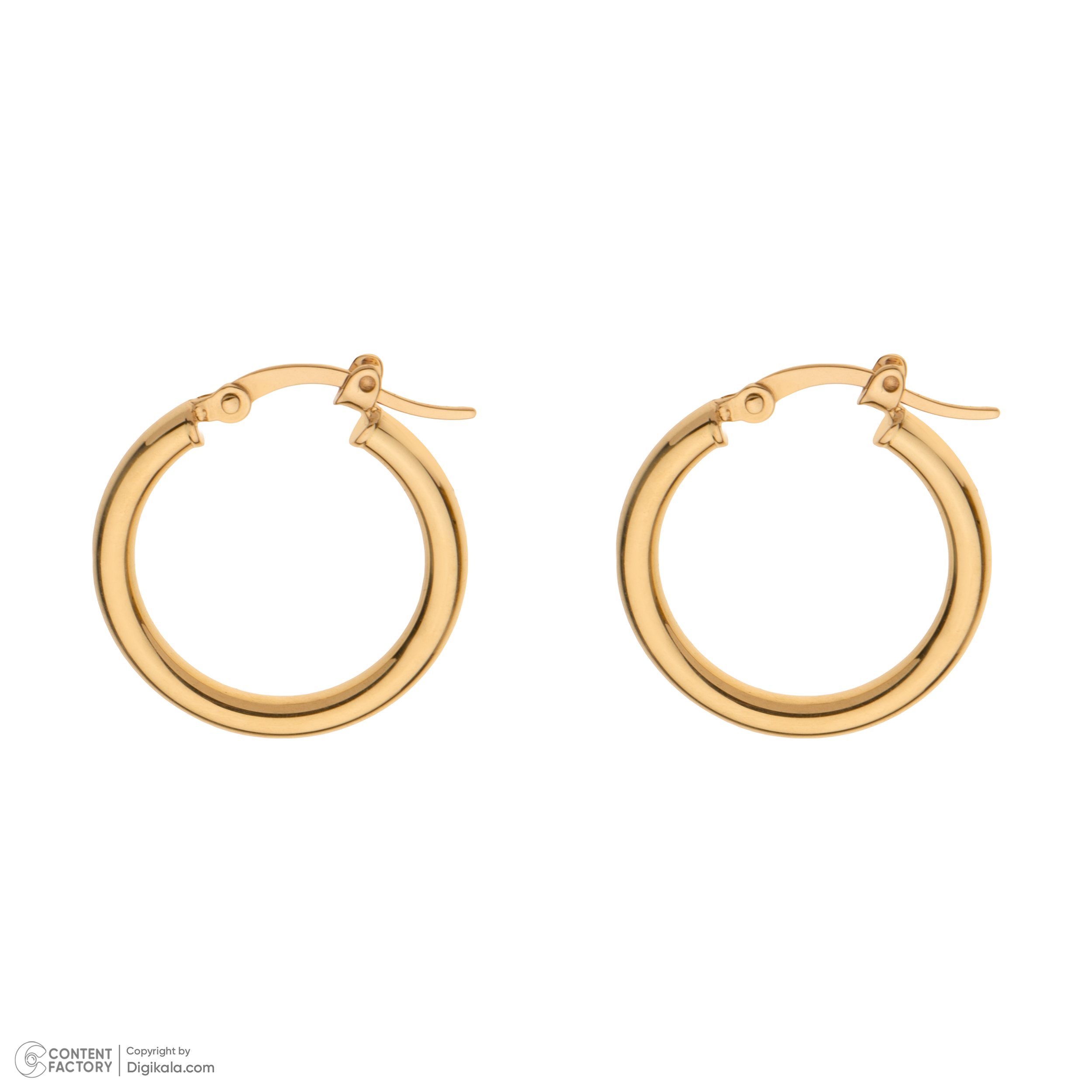 گوشواره حلقه‌ای طلا 18 عیار زنانه گلدم مدل E-3070047
