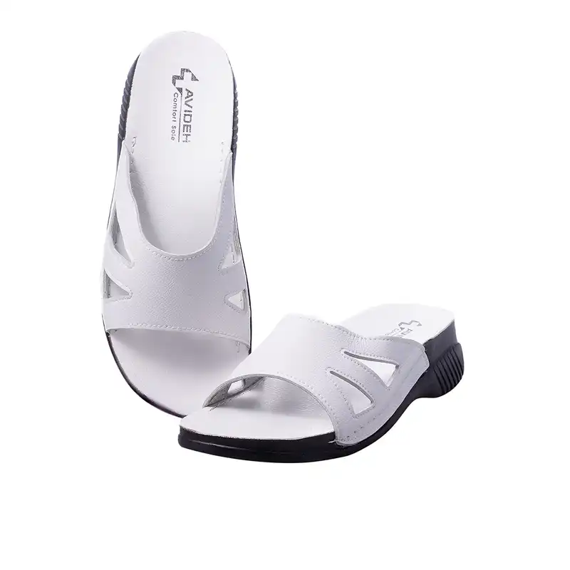 دمپایی زنانه آویده کد 214 رنگ سفید