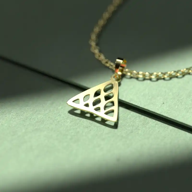 گردنبند طلا 18 عیار زنانه مدوپد مدل هندسی کد N2-1-1121