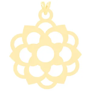 آویز گردنبند طلا 18 عیار زنانه الن نار مدل گل 3756