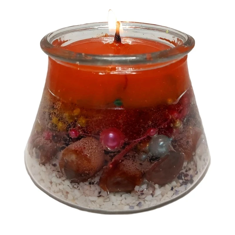 شمع ژله ای بدون بو مدل مروارید زمان اتمام 80 ساعت