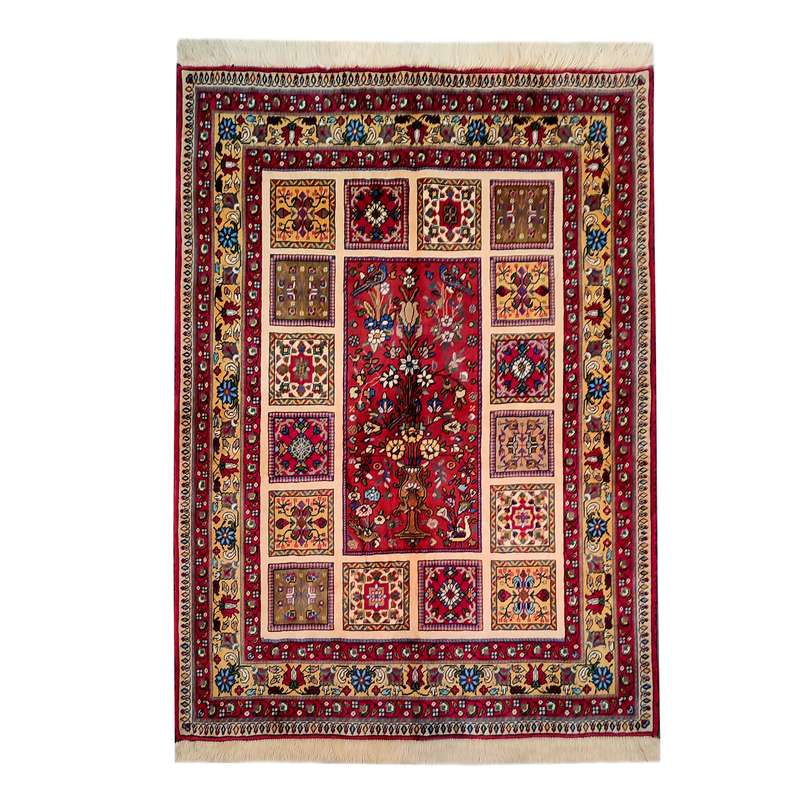 فرش دستباف دو و نیم متری طرح خشتی مدل AA160