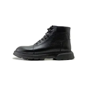 نیم بوت مردانه مدل بندی بغل زیپ‌دار چرم طبیعی کد si199