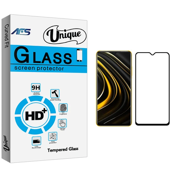 محافظ صفحه نمایش ای اف اس مدل Unique Glass مناسب برای گوشی موبایل شیائومی Poco M3