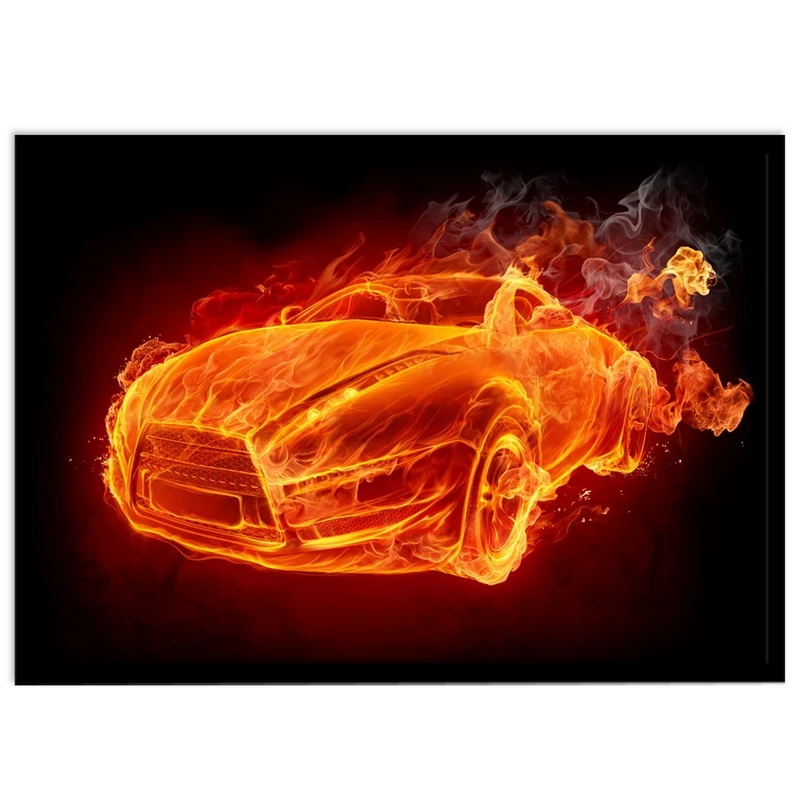 تابلو نوری بکلیت طرح ماشین اسپرت آتشین مدل B-S1578