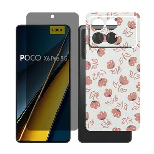 Glass Together model privacy Screen Protector Suitable for Xiaomi Poco X6 Pro Mobile Phone with Back cover sticker