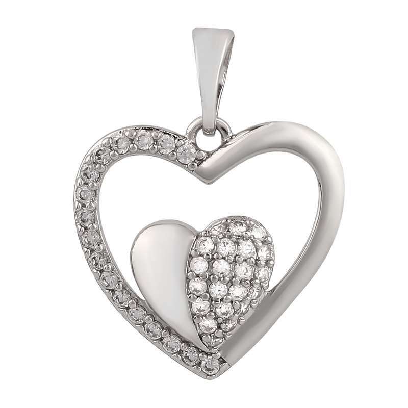 آویز گردنبند زنانه ژوپینگ مدل قلب تو در تو کد TP-327 آویز گردنبند زنانه ژوپینگ مدل قلب تو در تو کد TP-327
