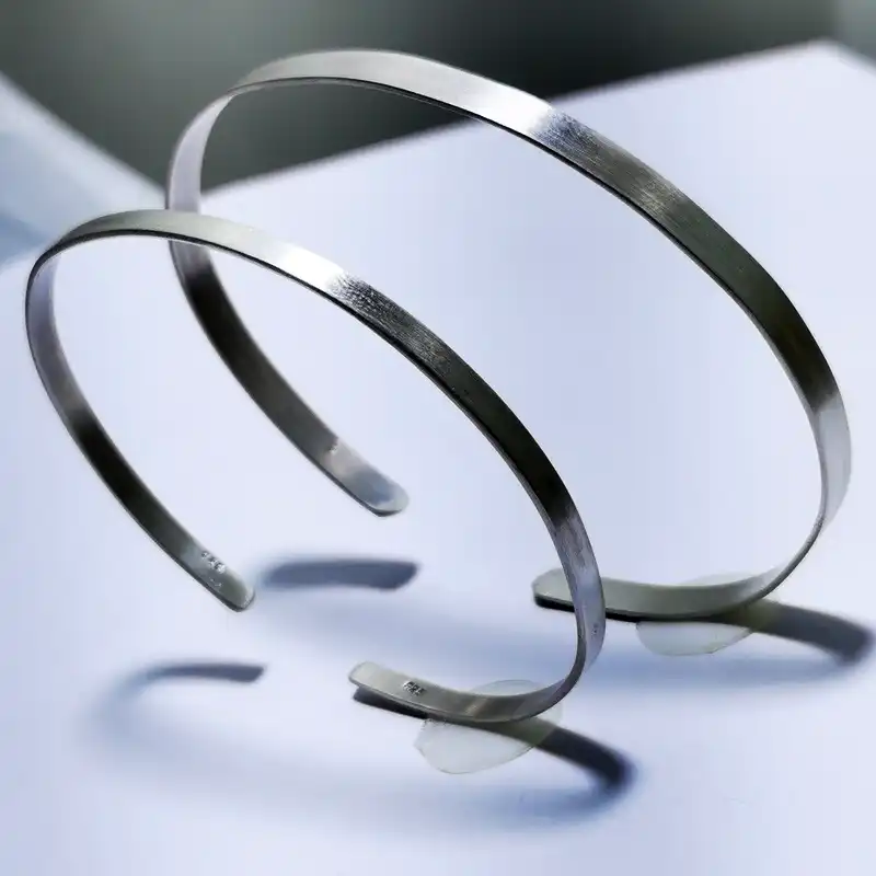 دستبند نقره مدل تاو S01 مجموعه 2 عددی