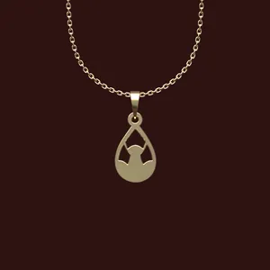 گردنبند طلا 18 عیار زنانه مدوپد مدل هندسی کد X2-1-1218