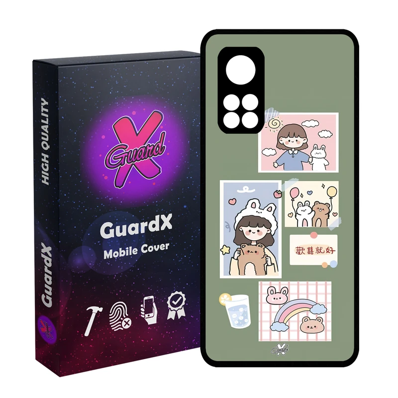 کاور گارد ایکس طرح Girl مدل Glass10514 مناسب برای گوشی موبایل شیائومی Mi 10T / Mi 10T Pro