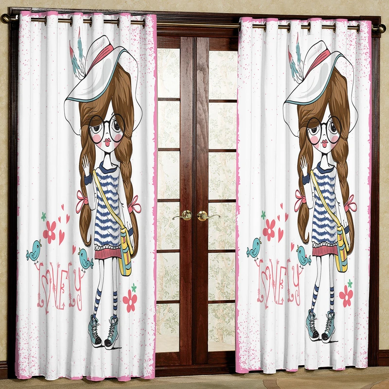 پرده مدل دختر مخمل پانچی کد 1139 سایز 140x280 سانتی متر