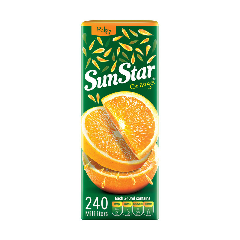 آبمیوه پرتقال سان استار -240 میلی لیتر بسته 36 عددی