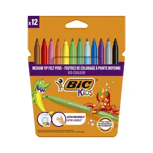 ماژیک رنگ آمیزی 12 رنگ بیک مدل KiD COULEUR