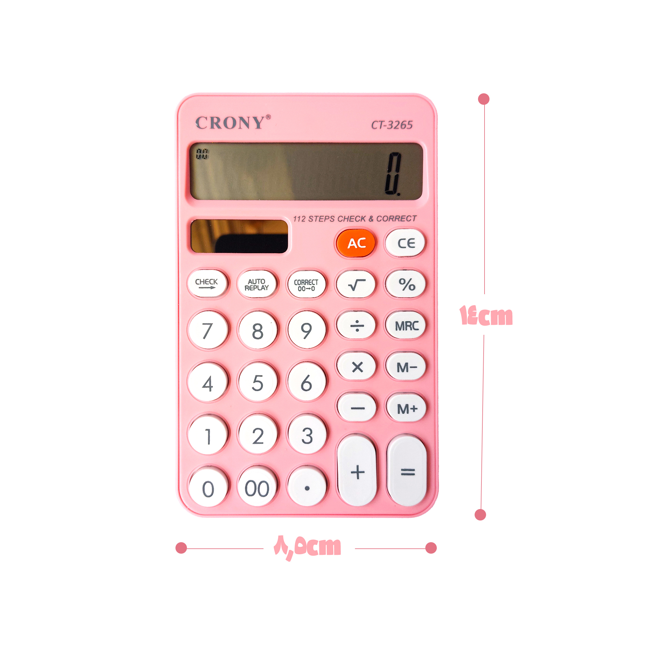 ماشین حساب کرونی طرح پاستلی مدل ساده کد CT-3265