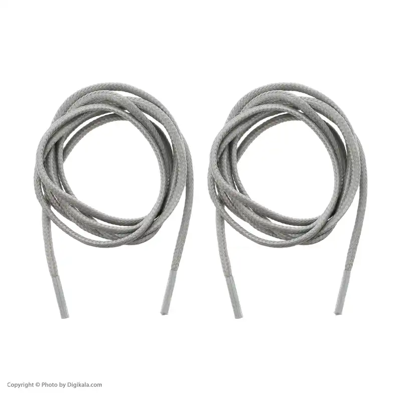 بند کفش مدل 100 رنگ طوسی بسته 2 عددی