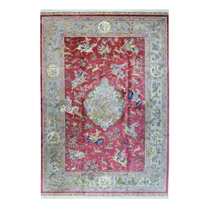 فرش ماشینی آذردکور کد 270 زمینه ارغوانی
