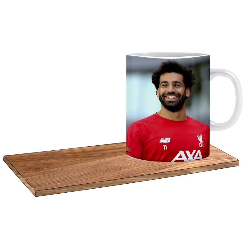 ماگ ال ایکس پی طرح فوتبالی محمد صلاح کد 294 به همراه زیر لیوانی