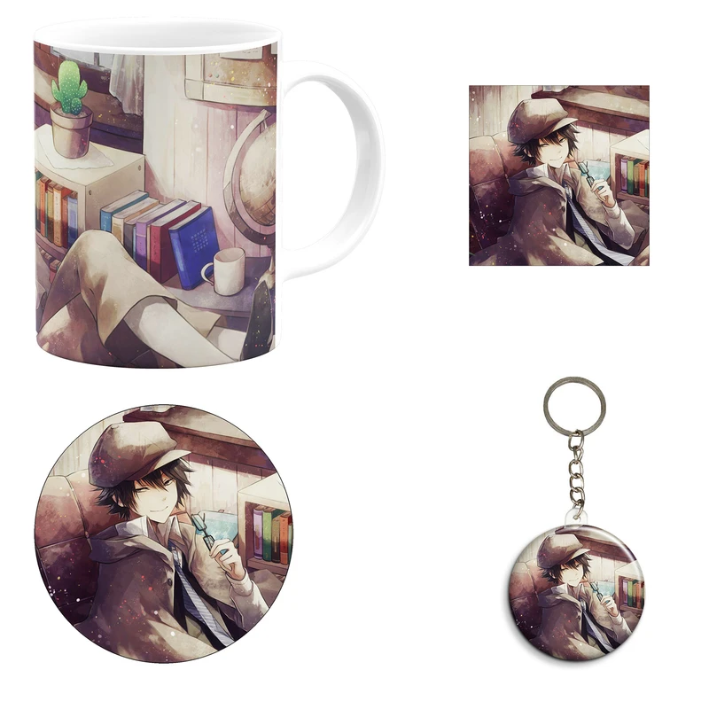 ست هدیه ماگ مدل انیمه سگ‌های ولگرد بونگو طرح bungou stray dogs کد A6