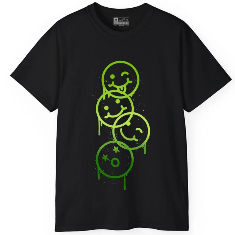 تی شرت آستین کوتاه مردانه پاد آفرین مدل شکلک کد312