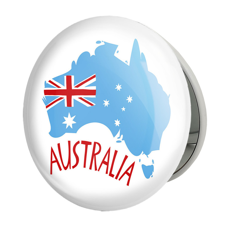 آینه جیبی خندالو طرح پرچم استرالیا مدل تاشو کد 20630 