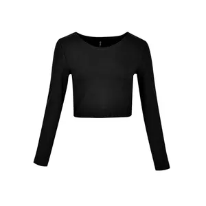 بلوز آستین بلند زنانه بادی اسپینر مدل 3133 رنگ مشکی