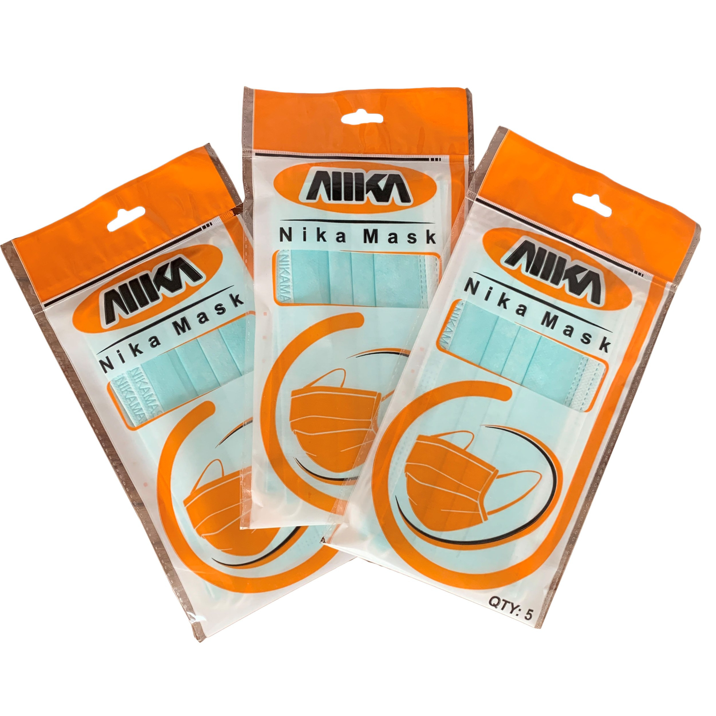 ماسک تنفسی نیکا مدل ملت بلون دار سه لایه 3P-1400G بسته 50 عددی