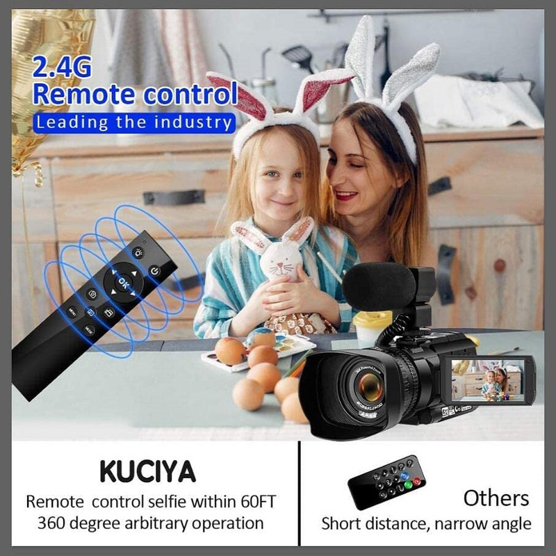 دوربین فیلم برداری مدل  4K Camcorder 48MP 60FPS 30X IR Night Vision