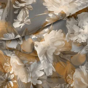 پارچه لباس مدل کرپ بوگاتی طرح گلدار 8012B 